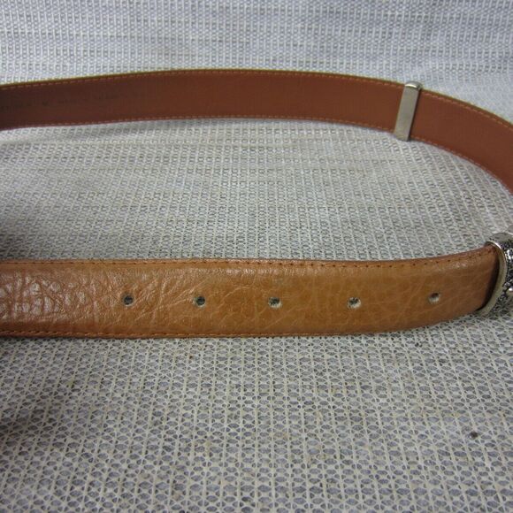 Courtenay Belt Womens Medium Brown Genuine Leather Medallion Vintage Western - Picture 10 of 15